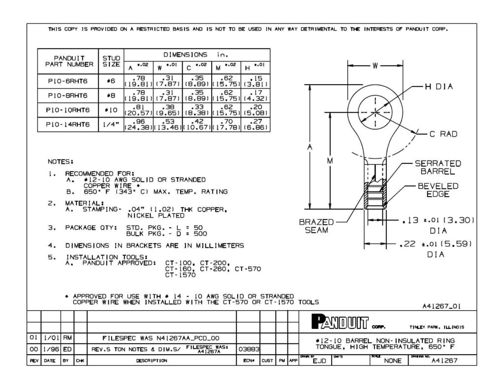 panduit-high-temperature-non-insulated-ring-tongue-terminals-datasheet.pdf