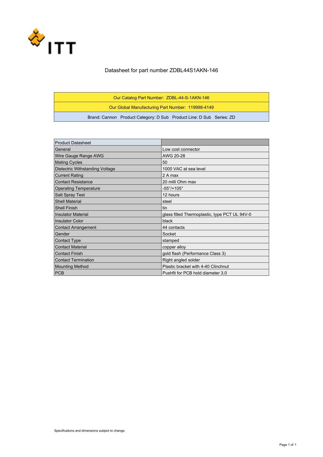 cannon-zd-series-d-sub-connector-datasheet---zdbla4siakn-146.pdf