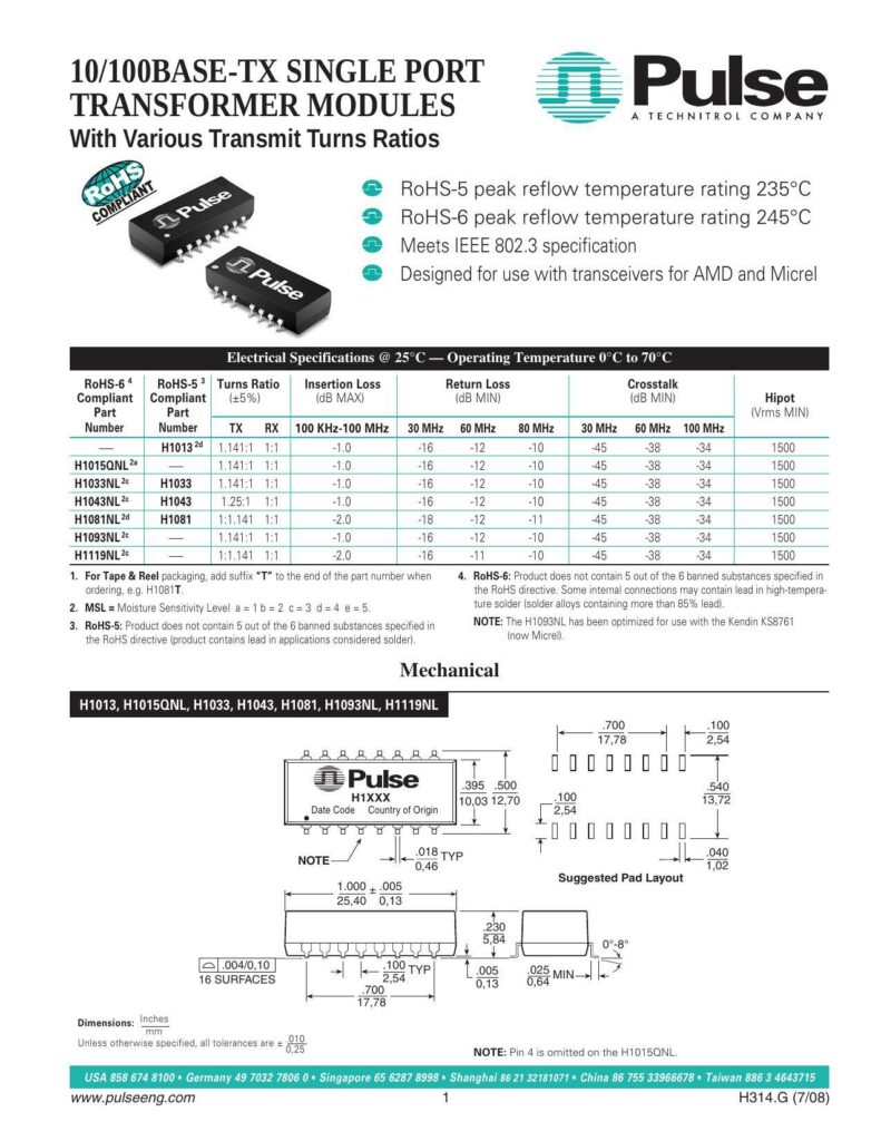 10100base-tx-single-port-transformer-modules-by-pulse-electronics.pdf