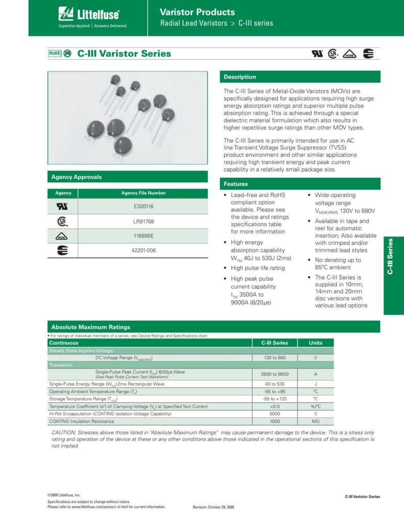 c-iii-series-radial-lead-varistors-datasheet-by-littelfuse.pdf