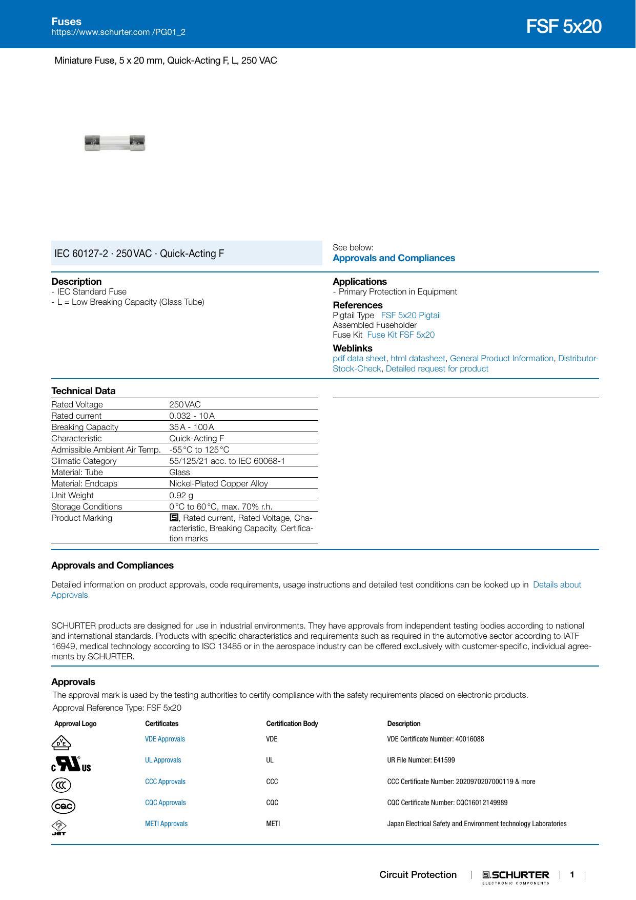 fsf-5x20-miniature-fuse-datasheet.pdf