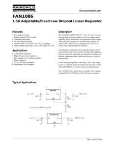 fan1086-15a-adjustablefixed-low-dropout-linear-regulator-datasheet.pdf