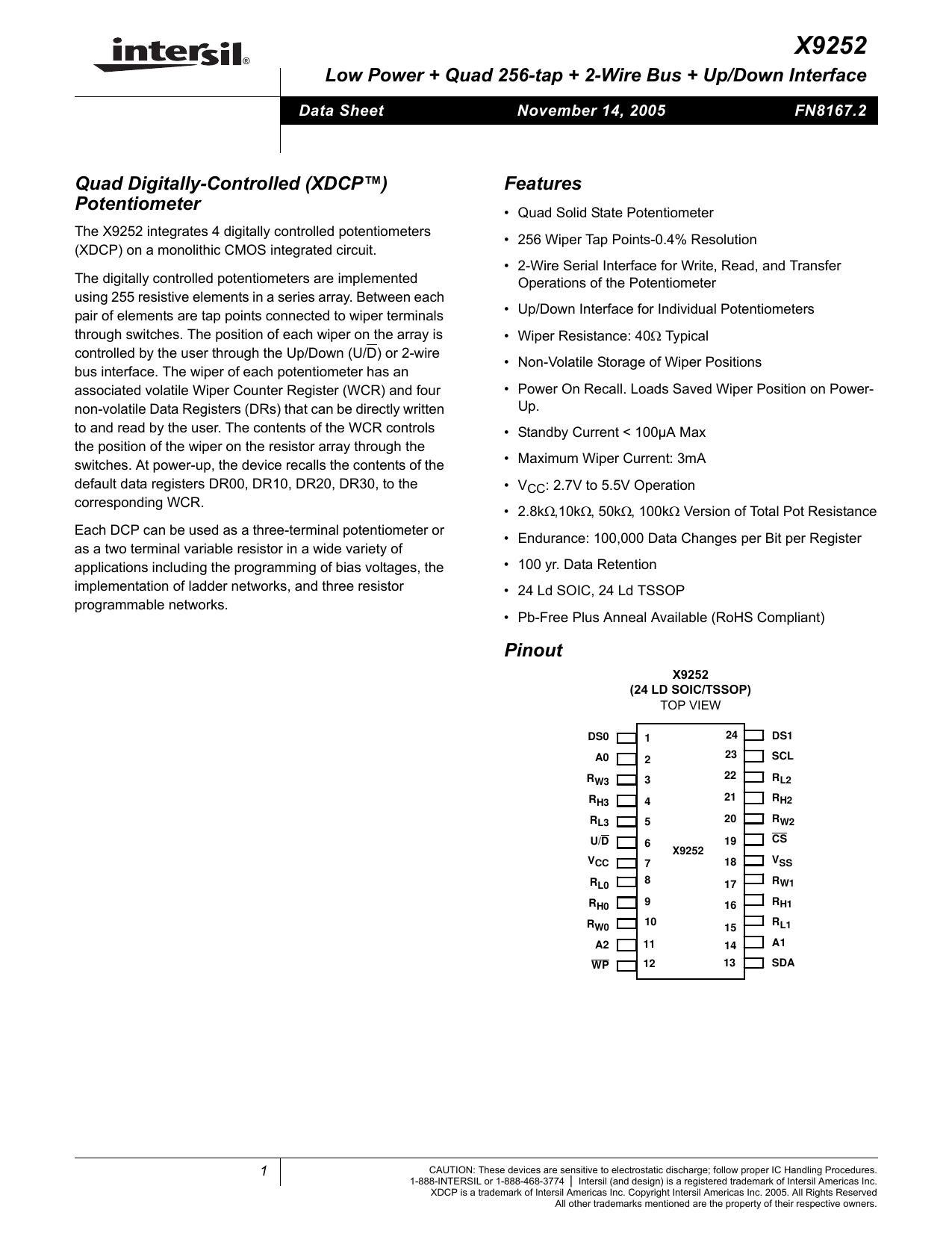 intersil-x9252-low-power-quad-256-tap-2-wire-bus-updown-interface-data-sheet.pdf