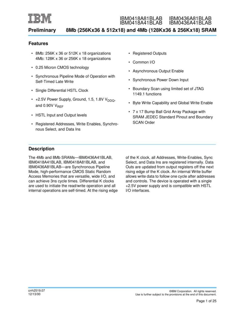 ibm-synchronous-4mb-and-8mb-sram-datasheet.pdf