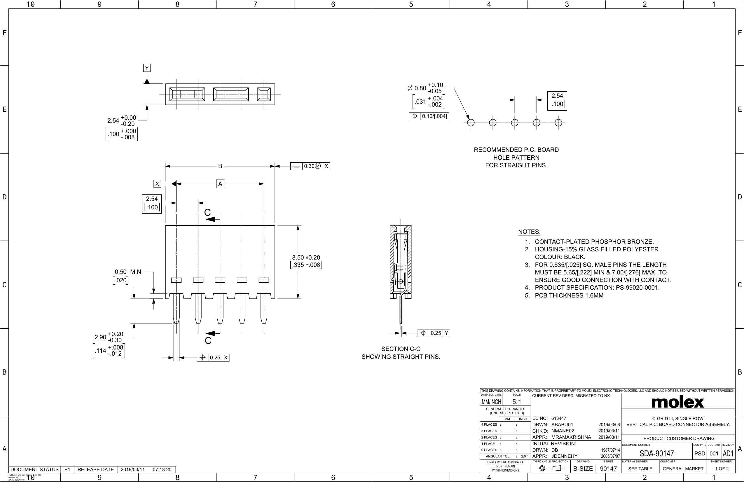 molex-electronic-technologies---c-grid-iii-single-row-vertical-pc-board-connector-assembly-product-specification-datasheet.pdf