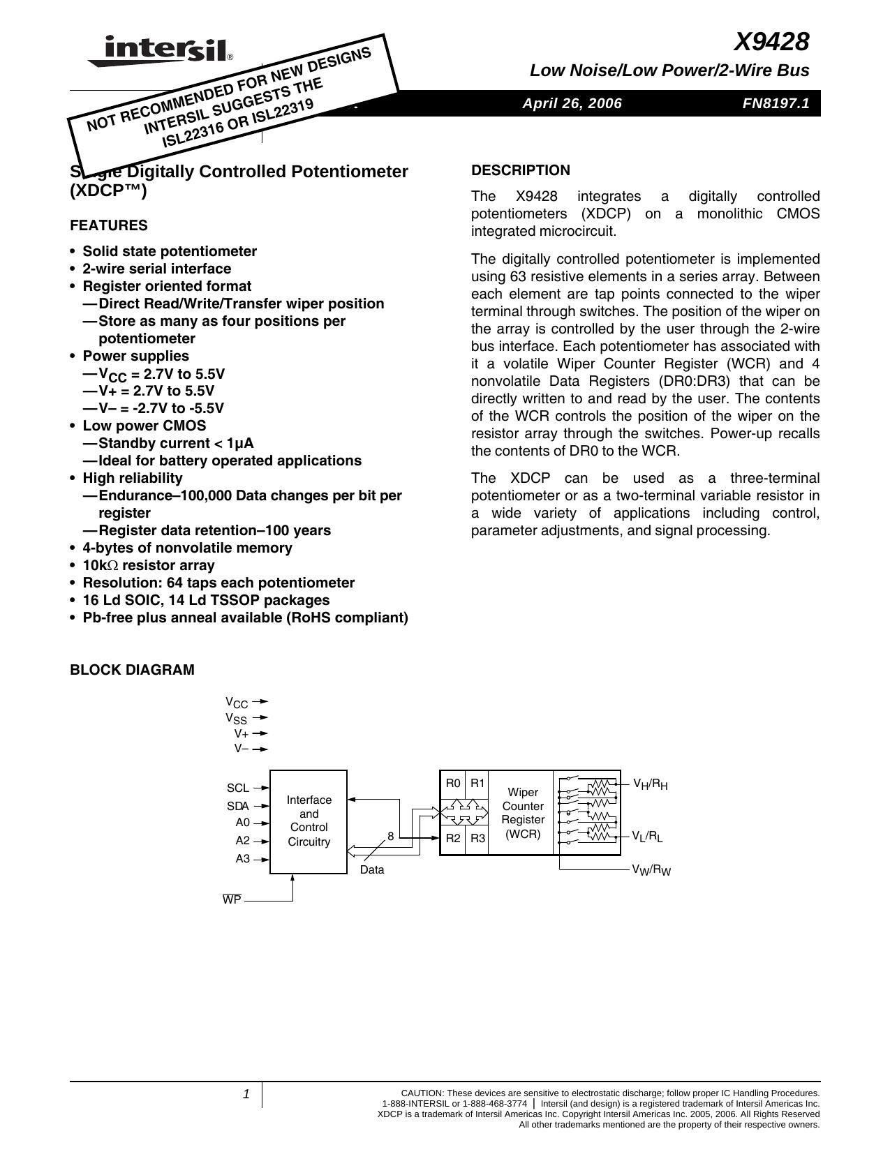 intersil-digitally-controlled-potentiometer-xdcp---isl22319isl22316.pdf