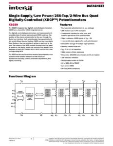 intersil-single-supply-low-power-256-tap2-wire-bus-quad-digitally-controlled-xdcp-potentiometers-x9259.pdf