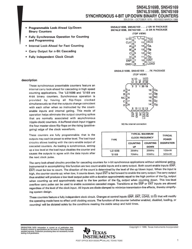 sn74ls169b-sn54s169-synchronous-4-bit-updown-binary-counters-datasheet.pdf