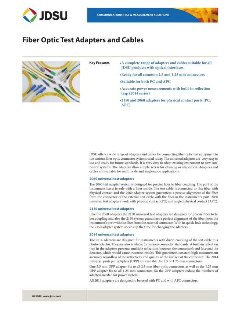 jdsu-fiber-optic-test-adapters-and-cables-datasheet.pdf