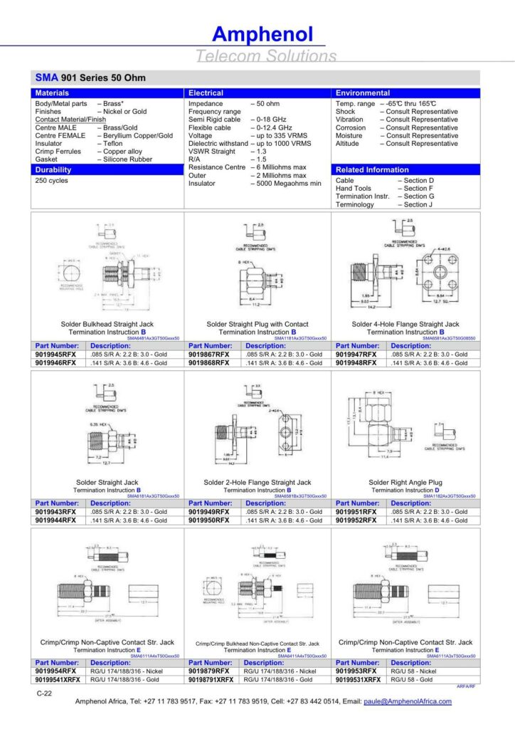 amphenol-telecom-solutions-sma-901-series-50-ohm-connectors-datasheet.pdf