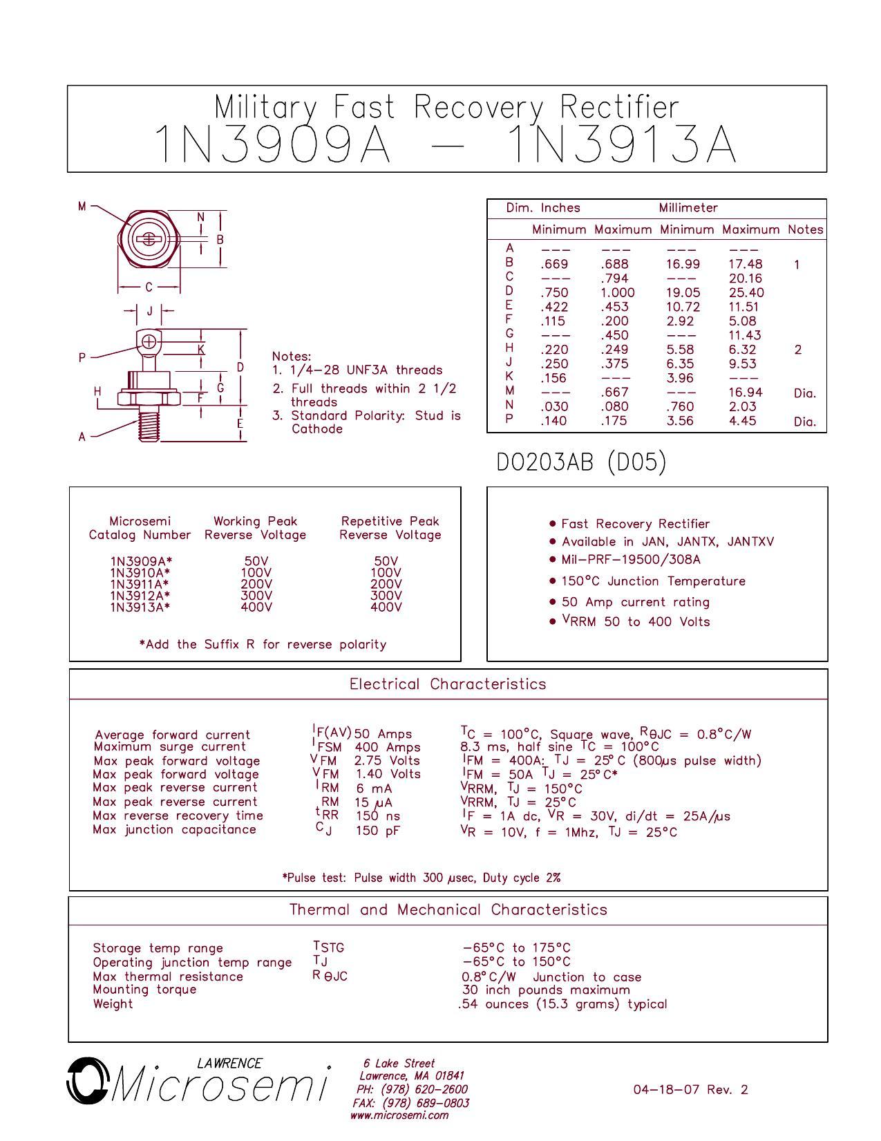 military-fast-recovery-rectifier-1n39o9a-1n3913a.pdf