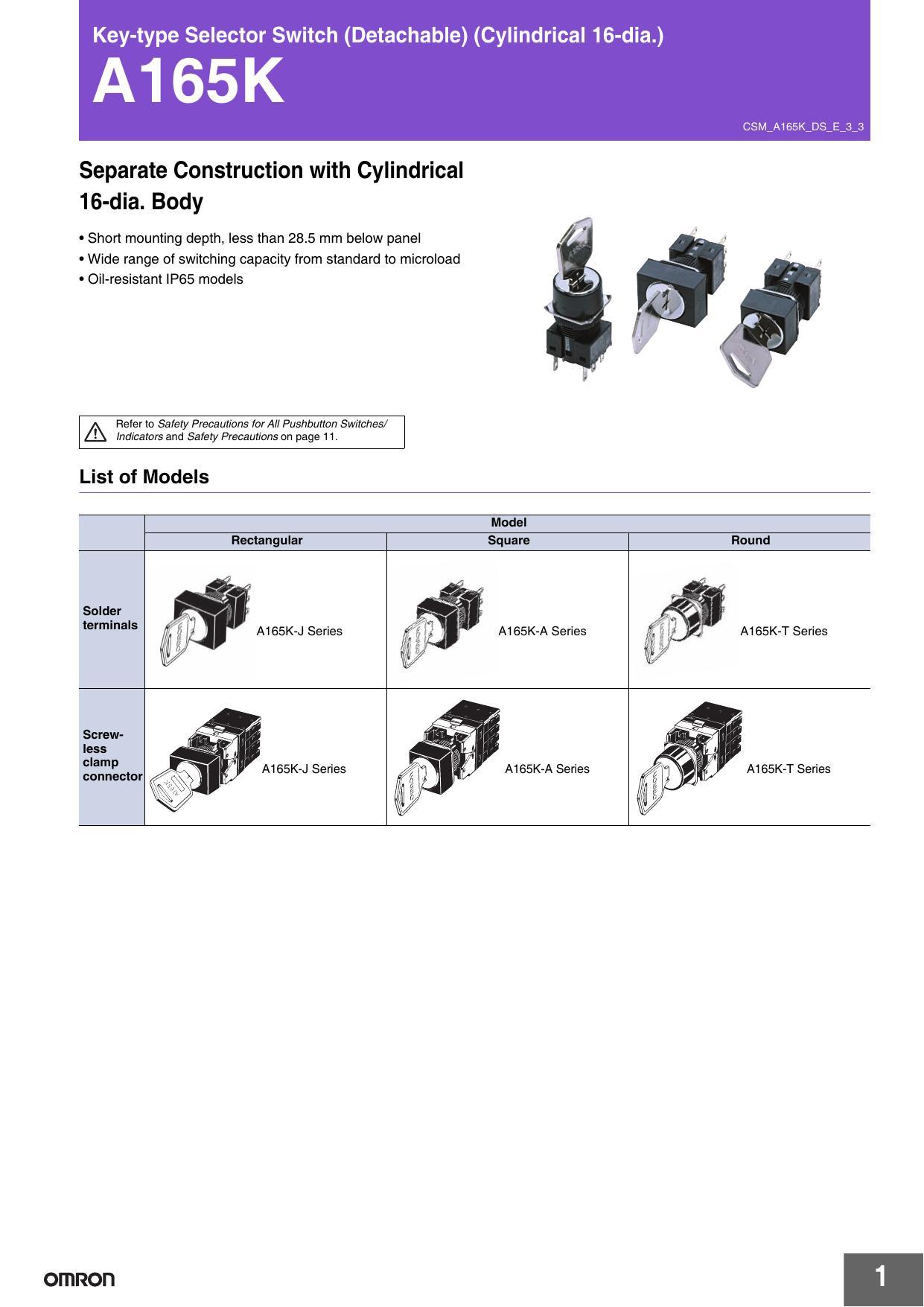 omron-a165k-key-type-selector-switch-datasheet.pdf