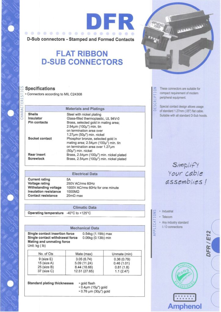 amphenol-dfr-d-sub-stamped-and-formed-contacts-with-mil-c24308-standard.pdf