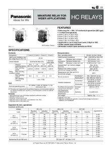 hc-relays-miniature-relay-datasheet-by-matsushita-electric-works.pdf