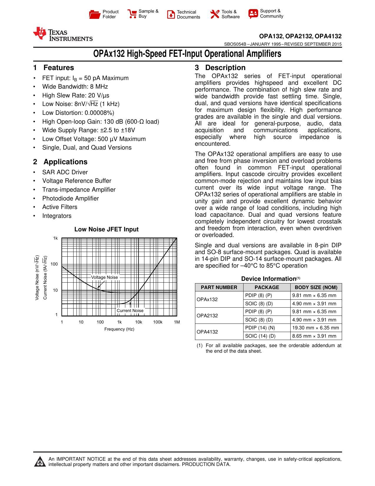 opax132-high-speed-fet-input-operational-amplifiers.pdf