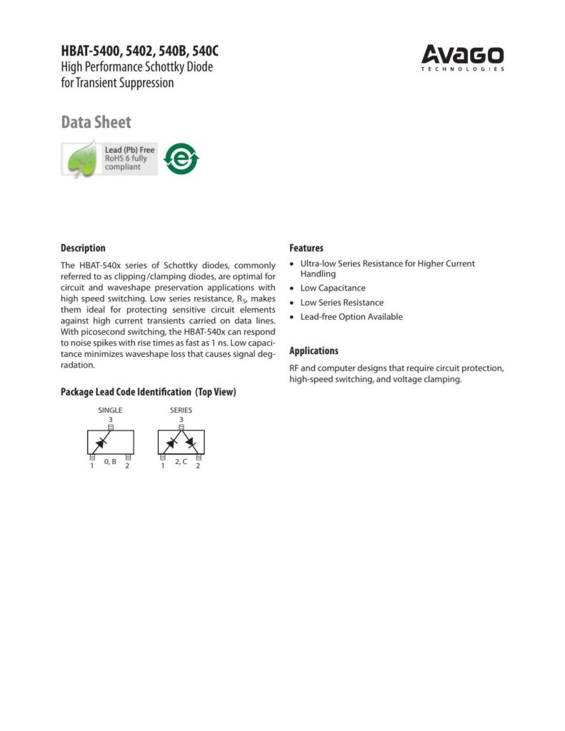 hbat-5400-5402-540b-540c-high-performance-schottky-diodes-for-transient-suppression-datasheet.pdf