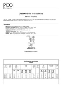 pico-electronics-ultra-miniature-transformers-s-series-thru-hole-datasheet.pdf