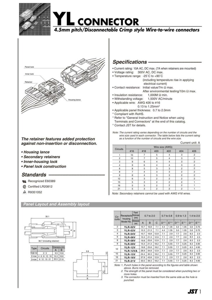 ylconnector-45mm-pitch-disconnectable-crimp-style-wire-to-wire-connectors.pdf