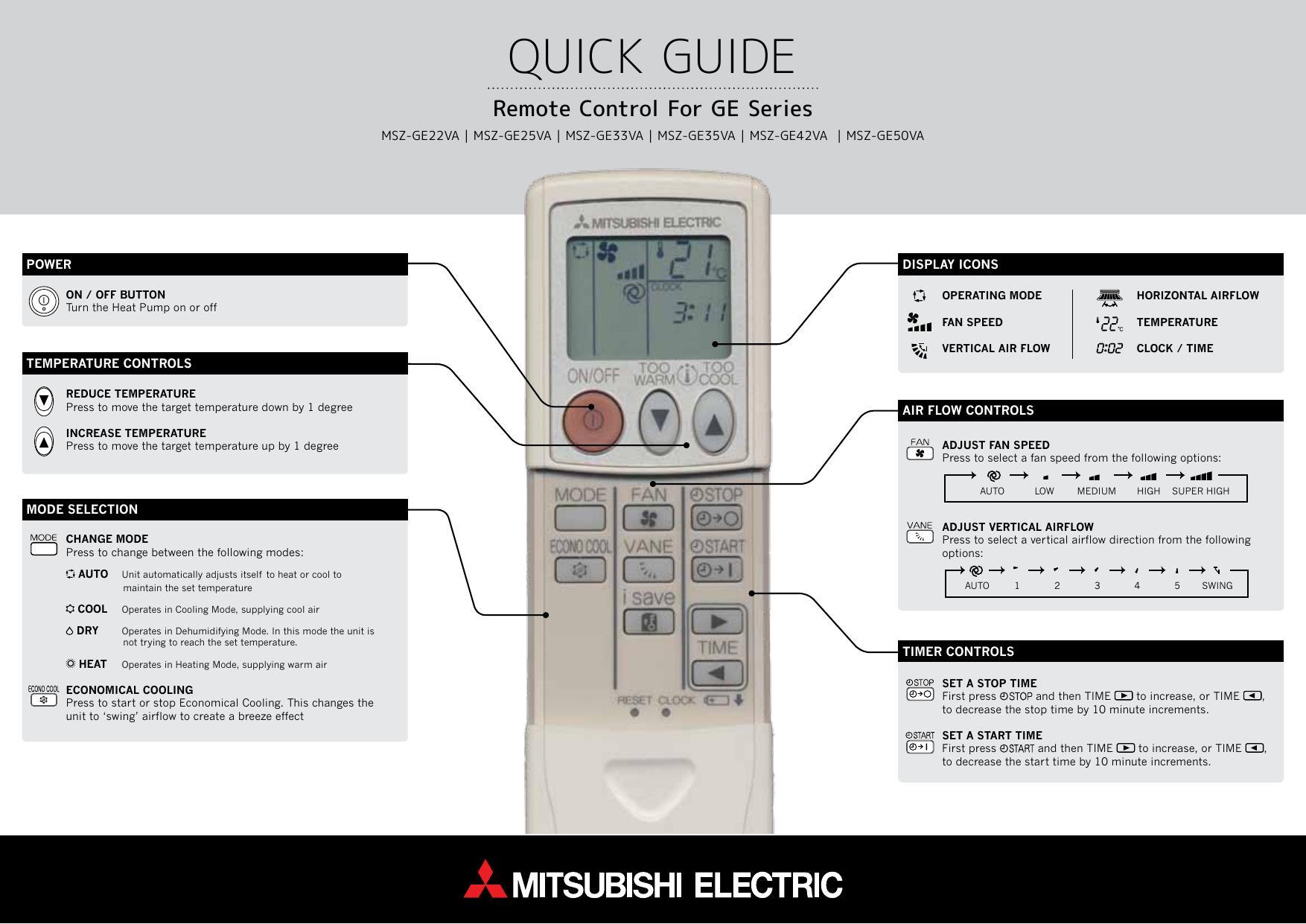 quick-guide-for-mitsubishi-electric-msz-ge-series-heat-pump-remote-control.pdf