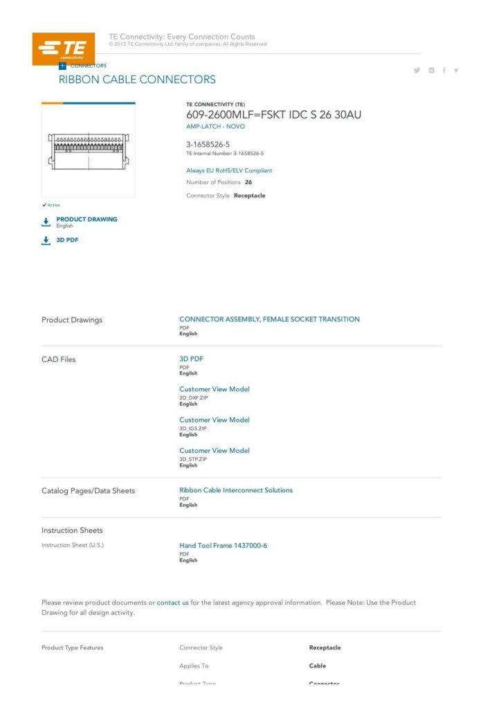 te-connectivity-ste-connector-ribbon-cable-connectors-609-260omlffskt-idc-26-position-30-au-amp-latch-novo.pdf