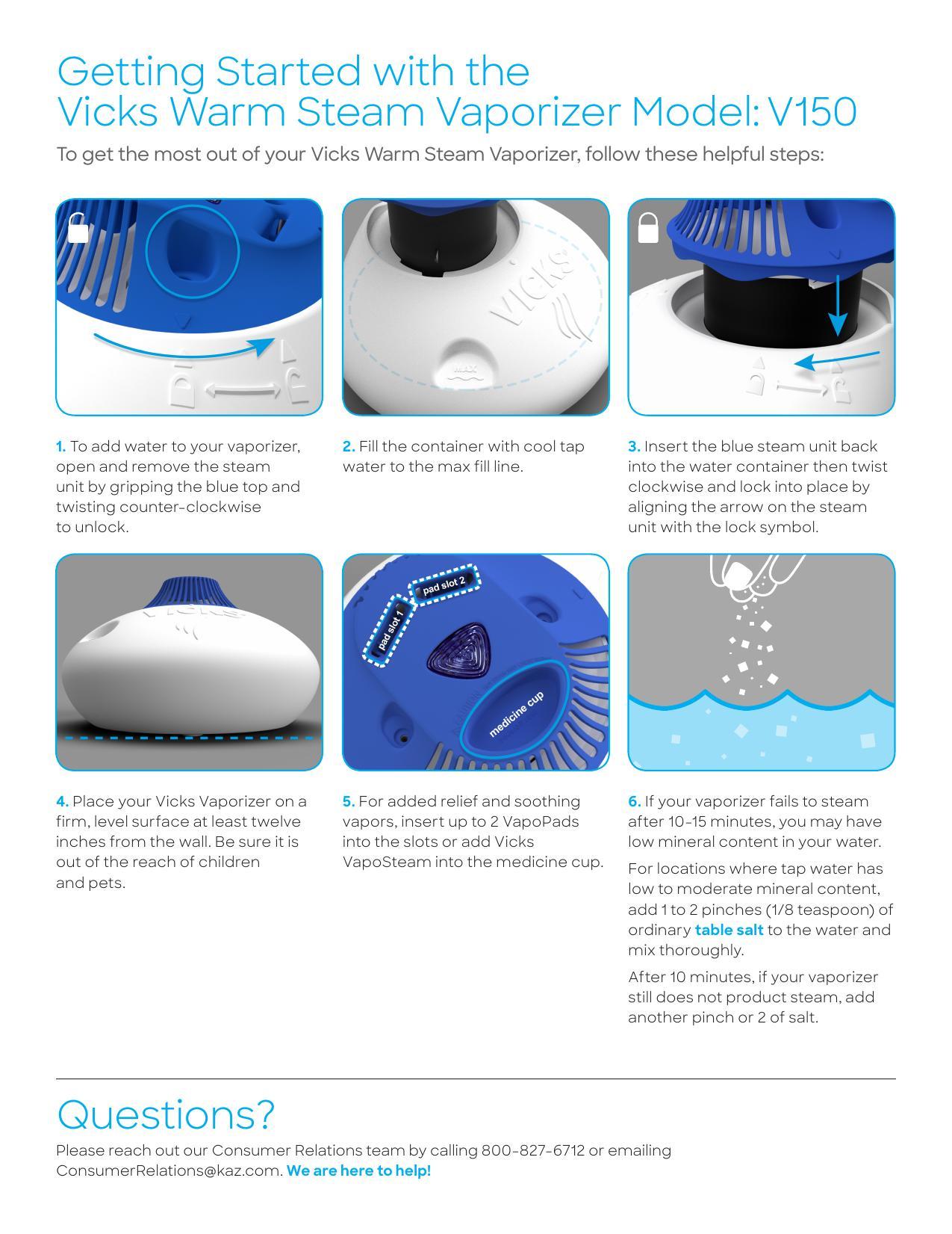 getting-started-with-the-vicks-warm-steam-vaporizer-model-v150.pdf