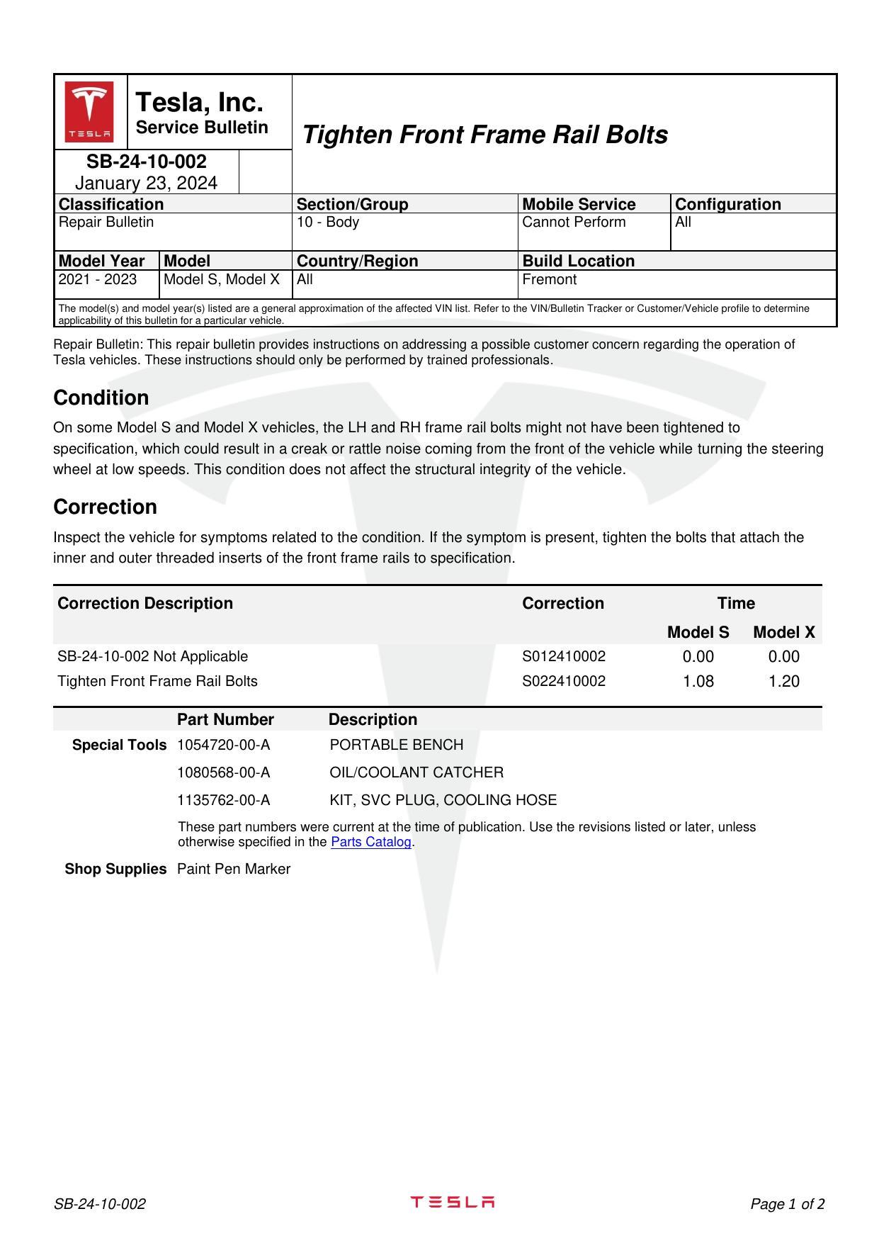 tesla-service-bulletin-tighten-front-frame-rail-bolts-for-2021-2023-model-s-and-model-x.pdf