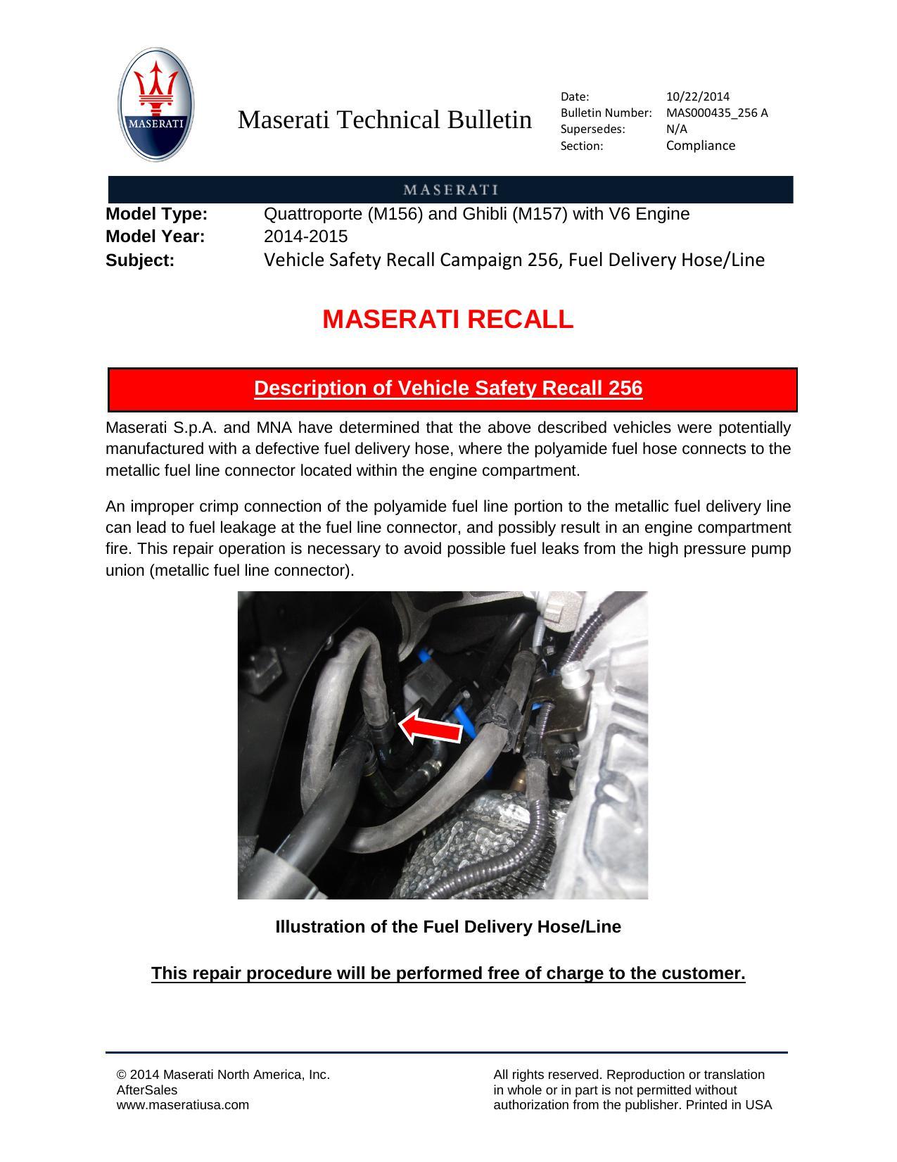 maserati-technical-bulletin-vehicle-safety-recall-campaign-256-for-2014-2015-quattroporte-m156-and-ghibli-m157-with-v6-engine.pdf