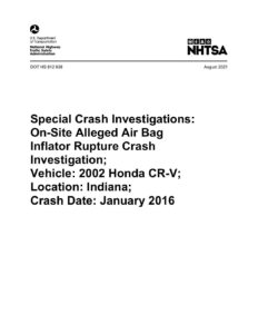 special-crash-investigations-on-site-alleged-air-bag-inflator-rupture-crash-investigation-vehicle-2002-honda-cr-v-location-indiana-crash-date-january-2016.pdf