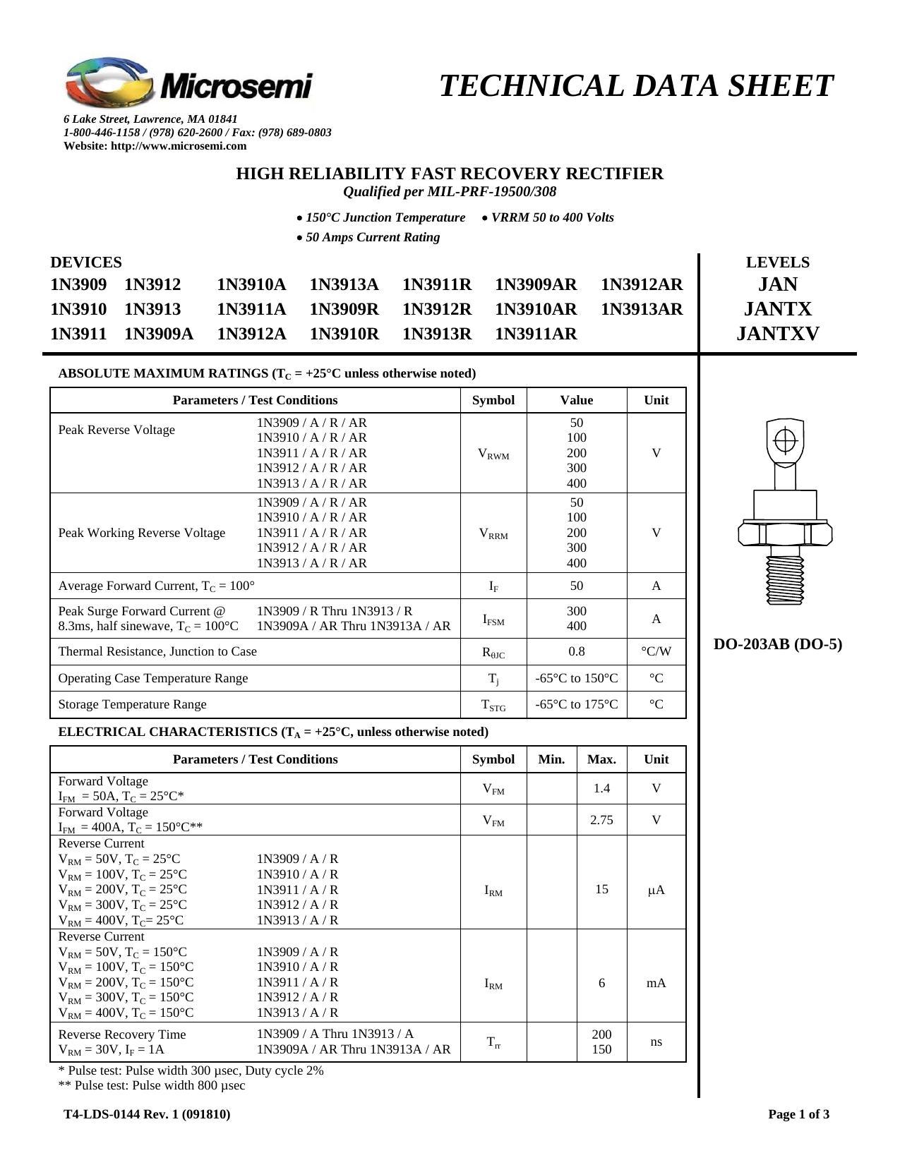 technical-data-sheet---high-reliability-fast-recovery-rectifier.pdf