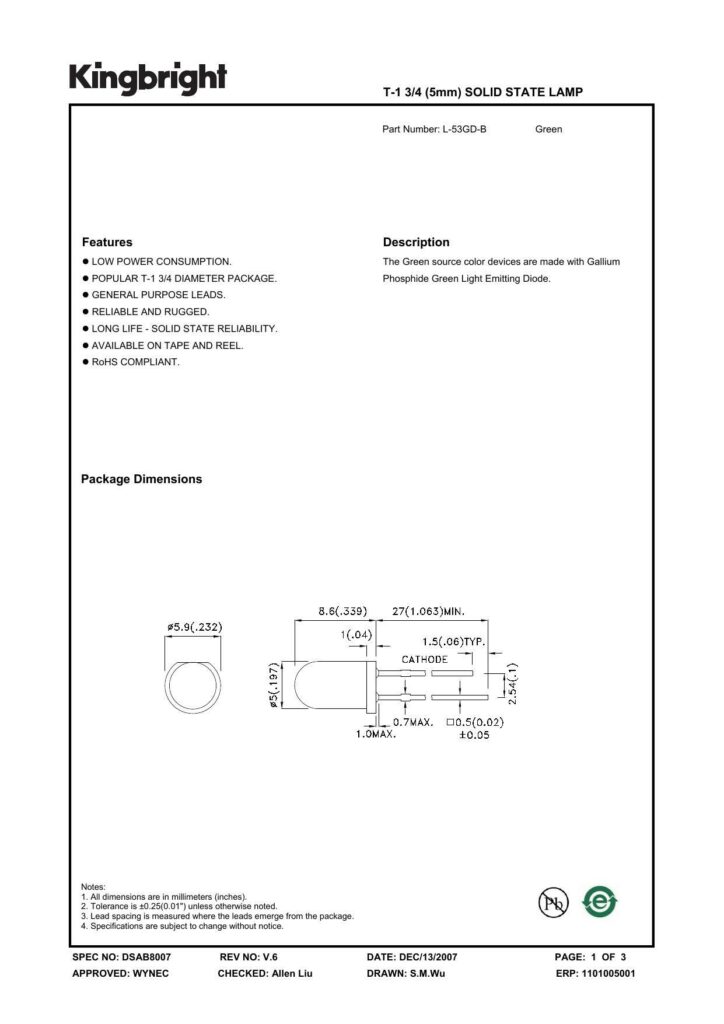 kingbright-t-1-34-5mm-solid-state-lamp---l-53gd-b-green.pdf