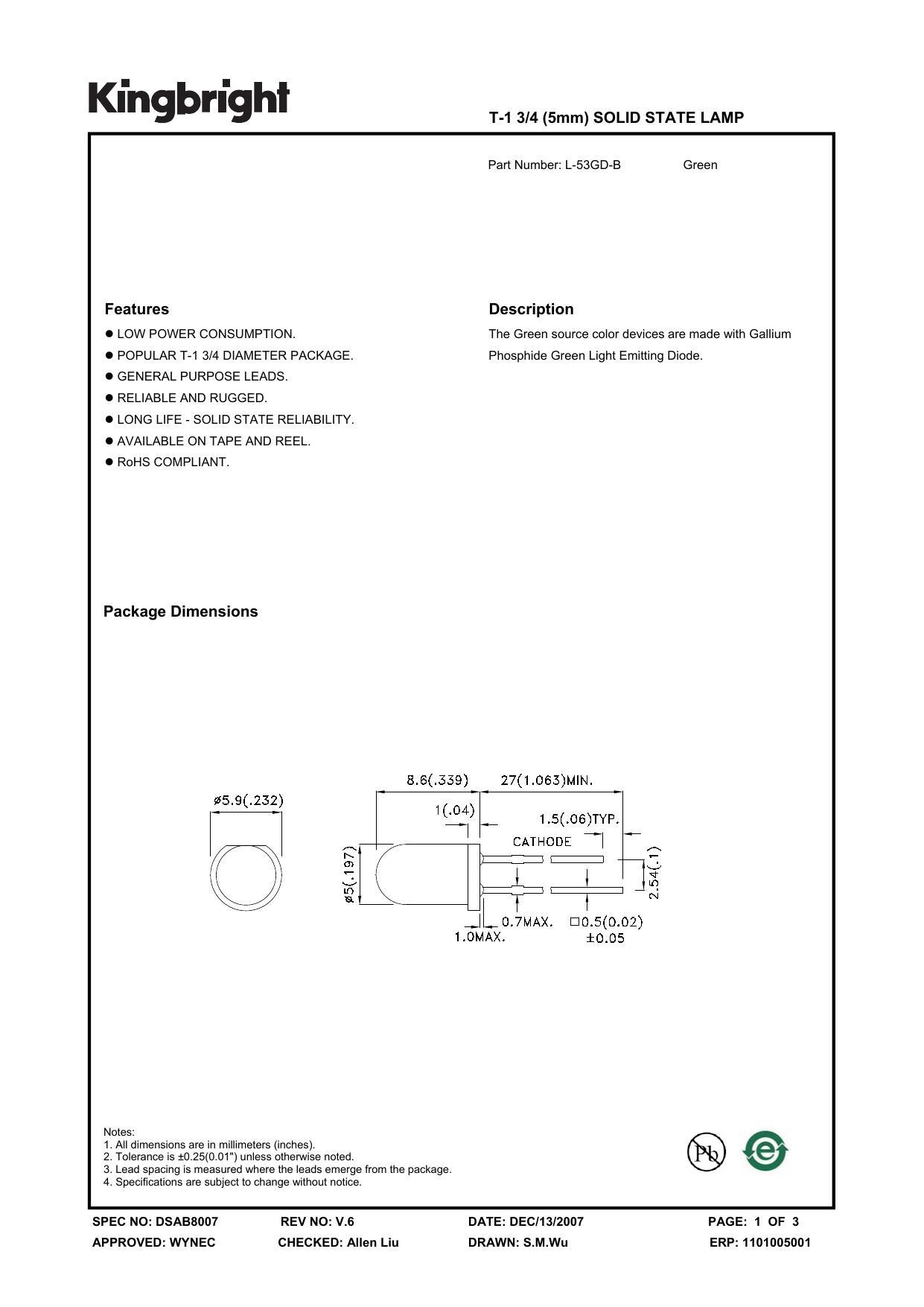 kingbright-t-1-34-5mm-solid-state-lamp---l-53gd-b-green.pdf