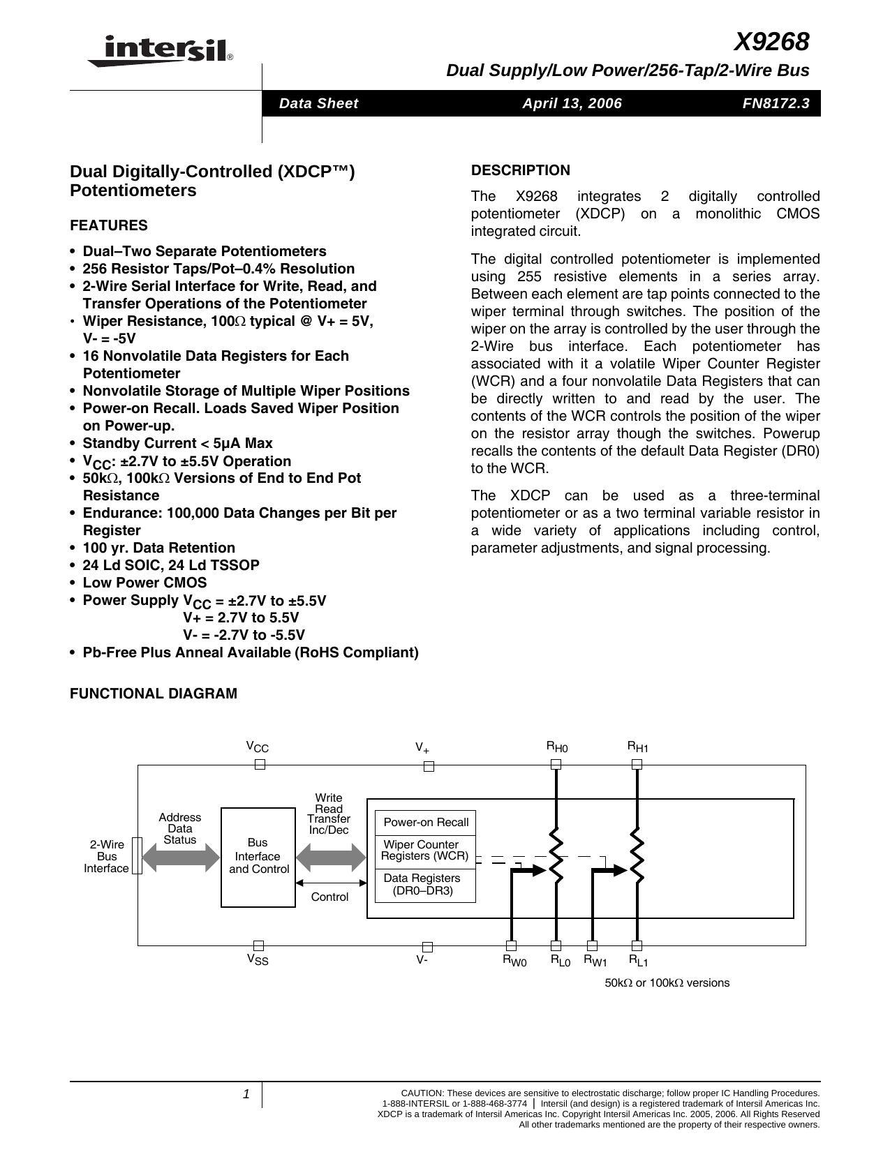 x9268-dual-supply-low-power256-tap2-wire-bus-dual-digitally-controlled-xdcp-potentiometers.pdf