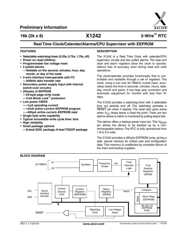 x1242-2-wire-rtc-with-16k-2k-x-8-eeprom.pdf