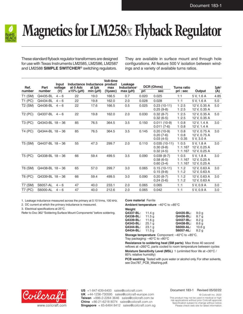 magnetics-for-lm258x-flyback-regulator.pdf