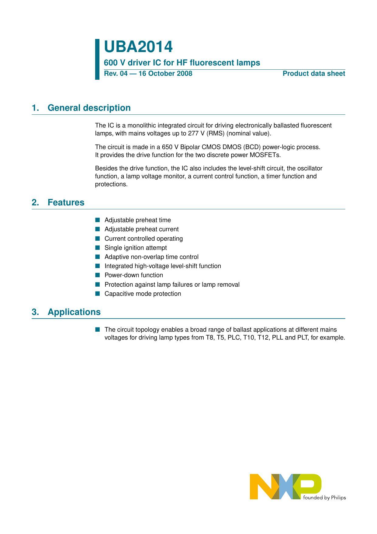 uba2014-600-v-driver-ic-for-hf-fluorescent-lamps.pdf