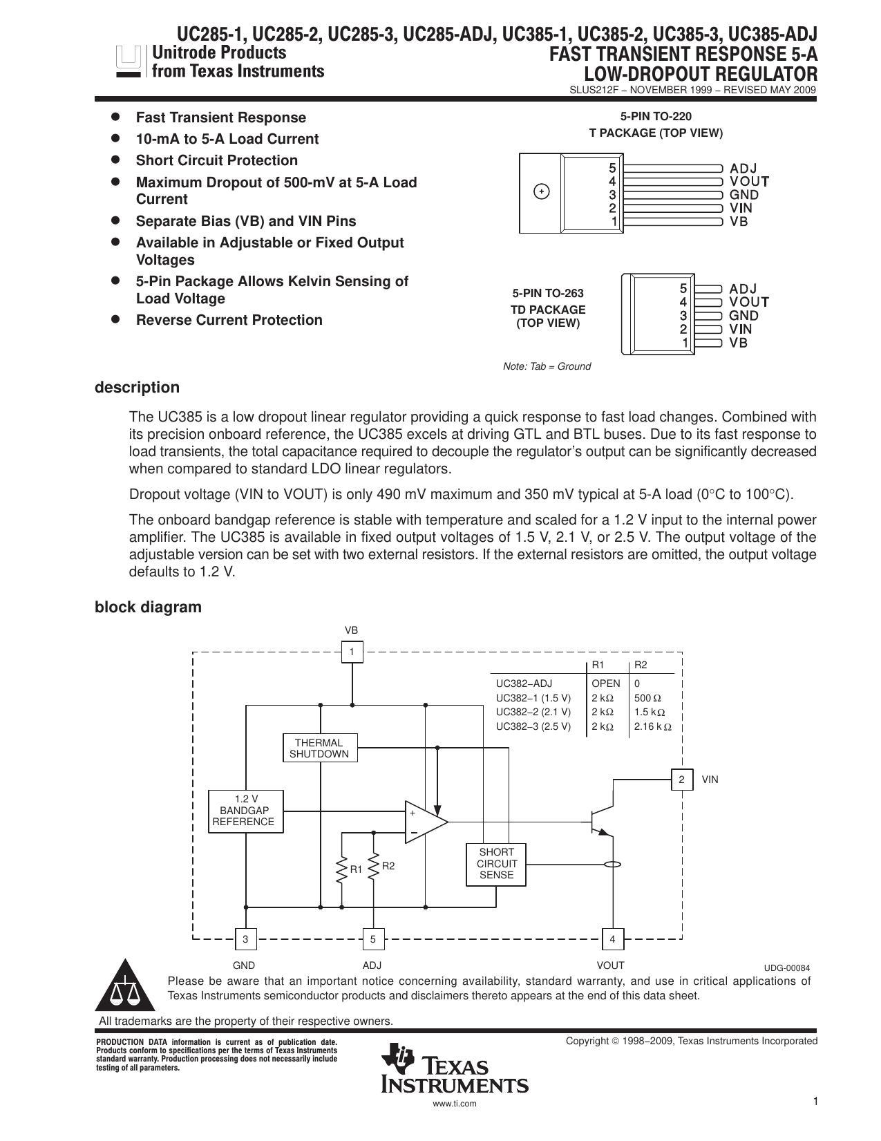 uc285-1-uc285-2-uc285-3-uc285-adj-uc385-1-uc385-2-uc385-3-uc385-adj-fast-transient-response-5-a-low-dropout-regulator.pdf