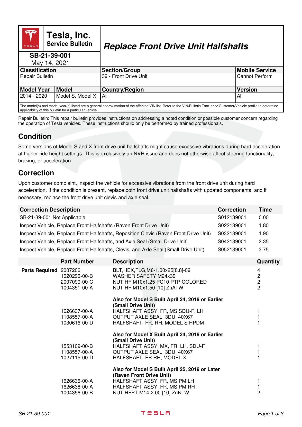 tesla-service-bulletin-sb-21-39-001-replace-front-drive-unit-halfshafts-for-2014-2020-model-s-and-model-x.pdf