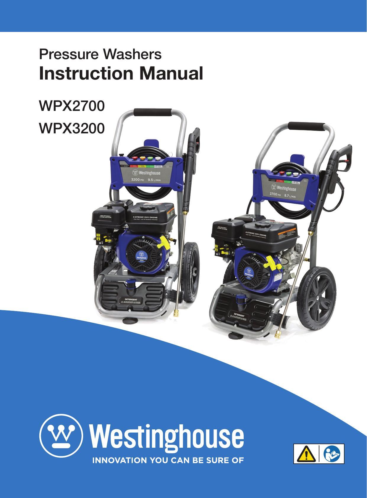 pressure-washers-instruction-manual-for-westinghouse-wpx27o0-wpx3200.pdf