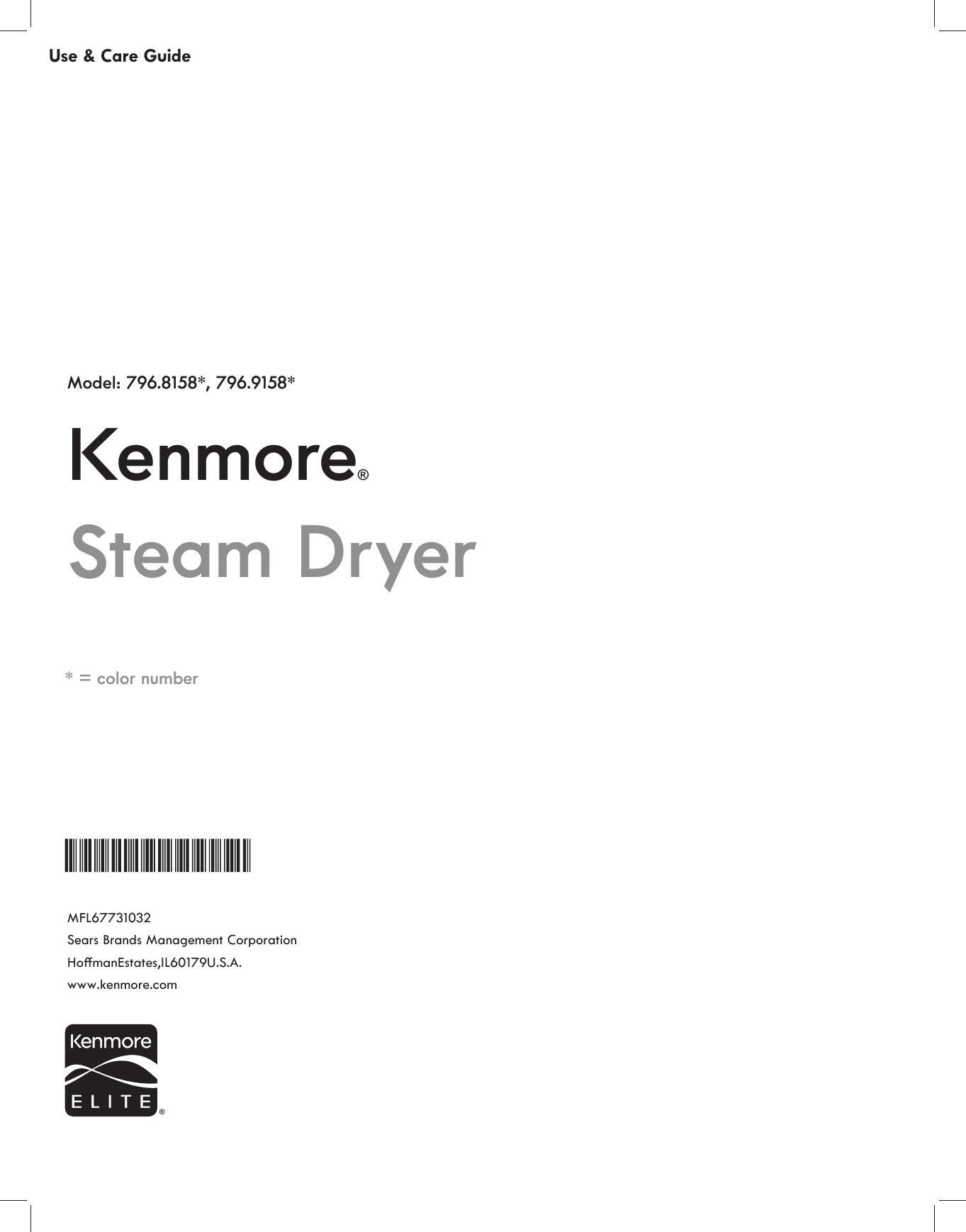 kenmore-steam-dryer-use-care-guide.pdf