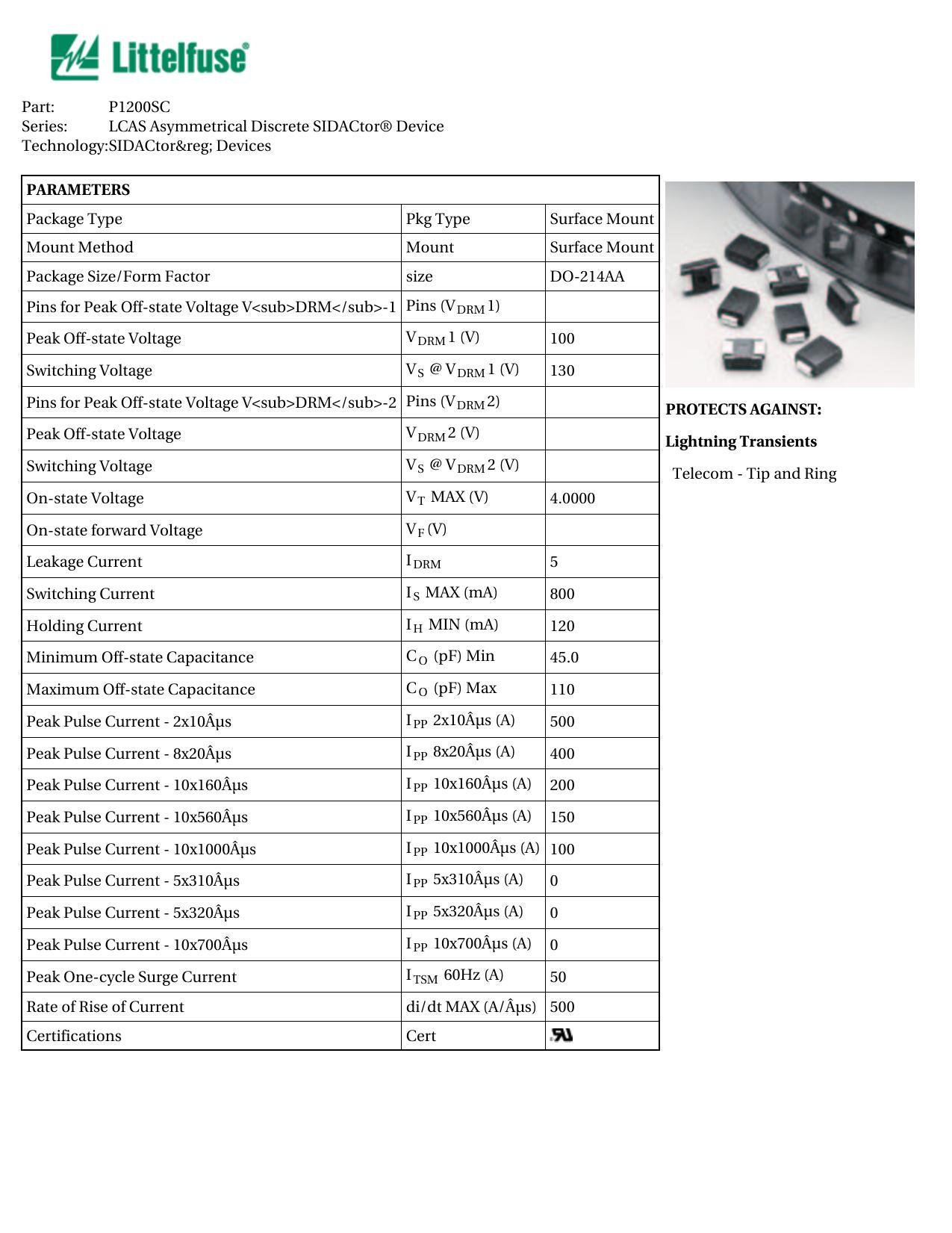 littelfuse-lcas-series-p1zoosc-asymmetrical-discrete-sidactor-devices.pdf