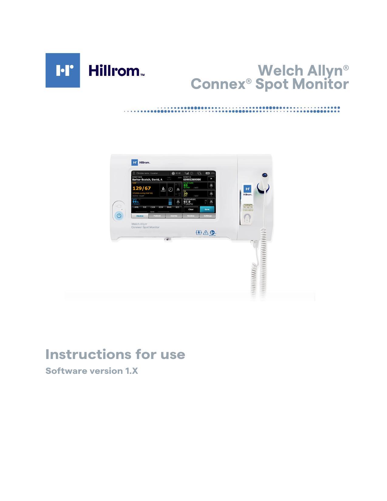 welch-allyn-connex-spot-monitor-instructions-for-use-software-version-1x2022.pdf