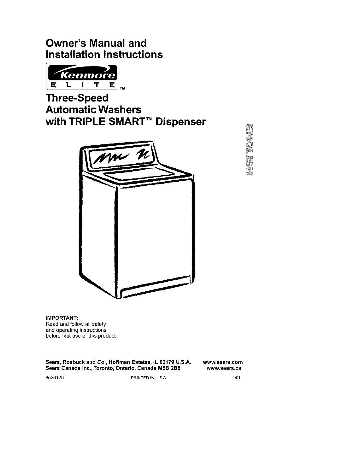 owners-manual-and-installation-instructions-for-kenmore-elite-tm-three-speed-automatic-washer-with-triple-smart-dispenser.pdf