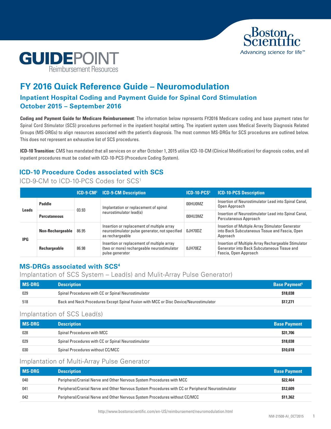 guidepoint-reimbursement-resources-fy-2016-quick-reference-guide-neuromodulation-inpatient-hospital-coding-and-payment-guide-for-spinal-cord-stimulation.pdf