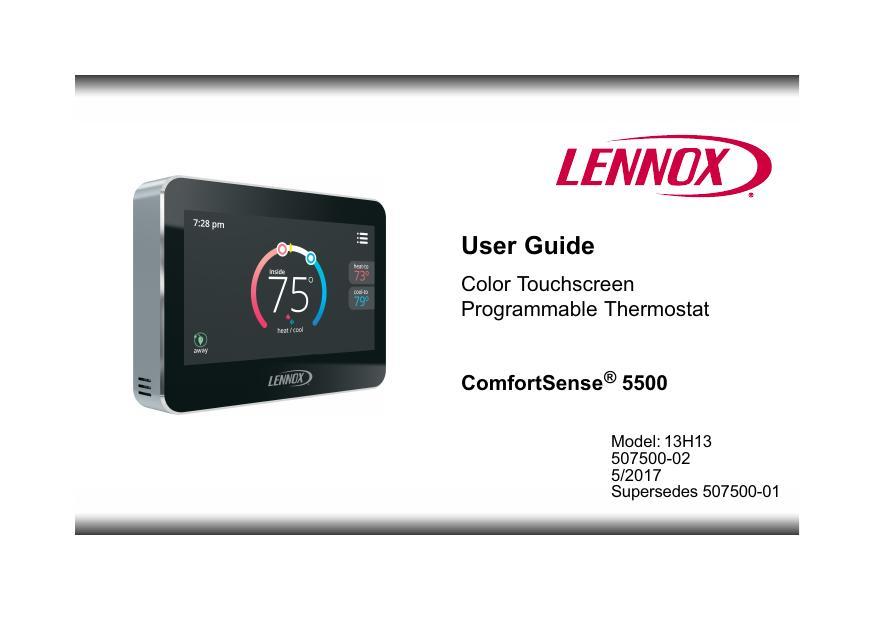 user-guide-color-touchscreen-programmable-thermostat-model-13h13.pdf