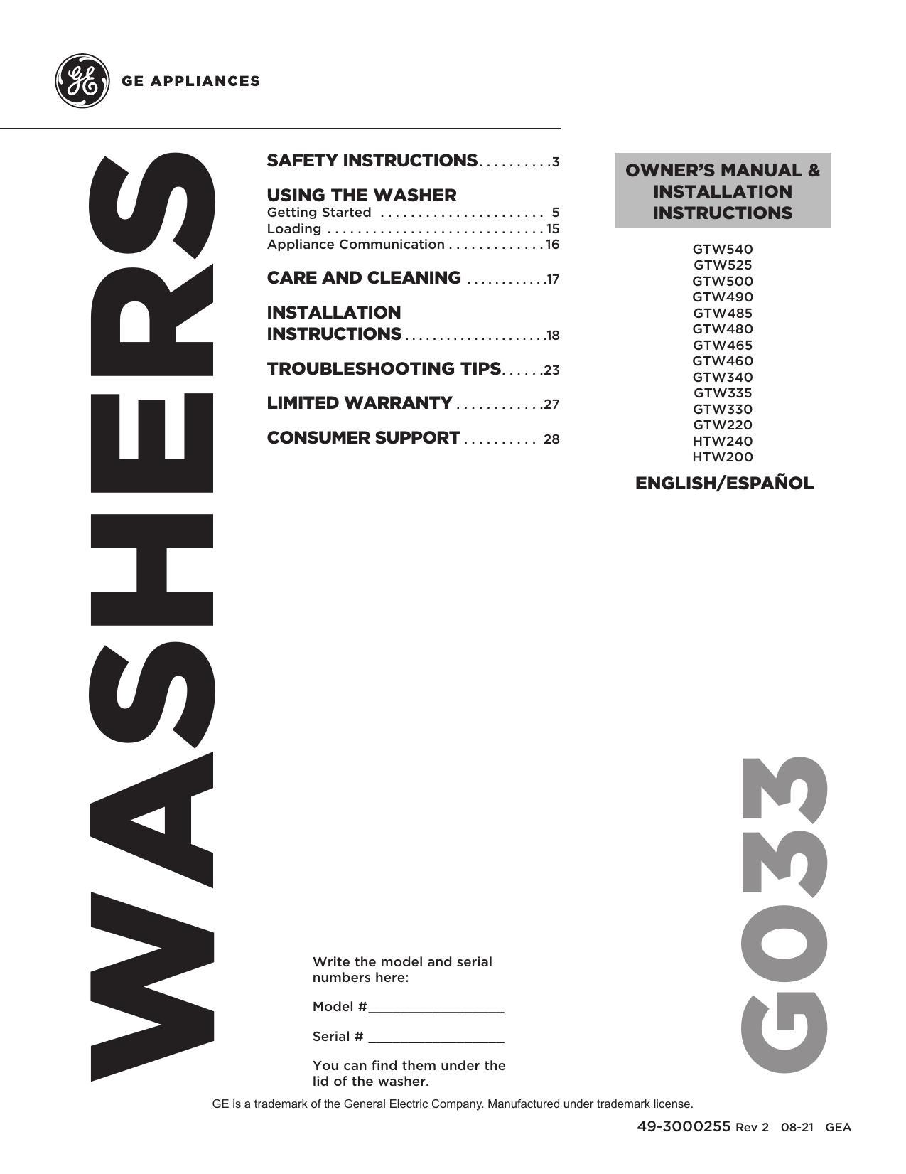 ge-appliances-owners-manual-installation-instructions-for-gtw540-gtw525-gtwsoo-gtw490-gtw485-gtw480-gtw465-gtw460-gtw340-gtw335-gtw330-gtw220-htw240-htw200.pdf