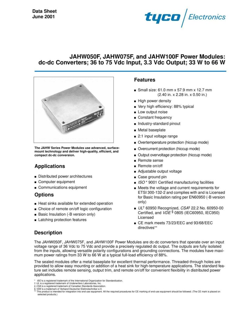 jahwosof-jahwo7sf-and-jahwioof-power-modules-dc-dc-converters-36-to-75-vdc-input-33-vdc-output-33-w-to-66-w.pdf