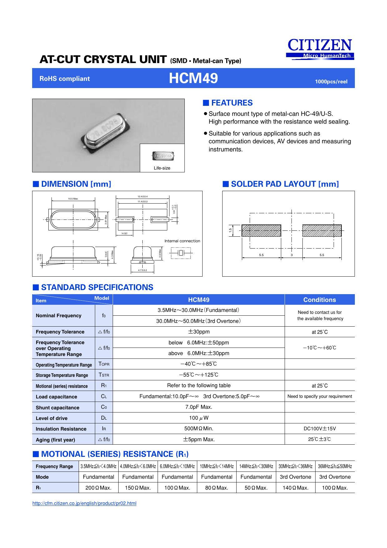 citizen-microhumantech-atcut-crystal-unit-smd-metal-can-type-rohs-compliant-hcm49.pdf