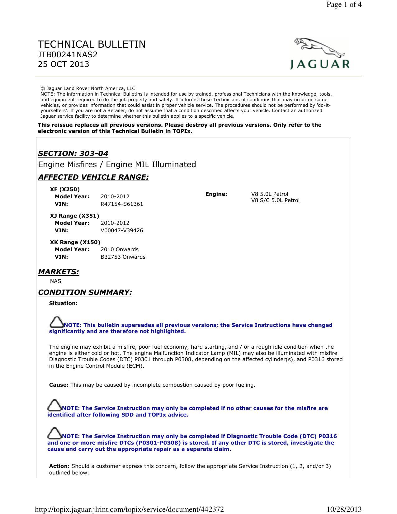 jaguar-technical-bulletin-jtboo241nas2---engine-misfires-and-mil-illuminated-2010-2012.pdf