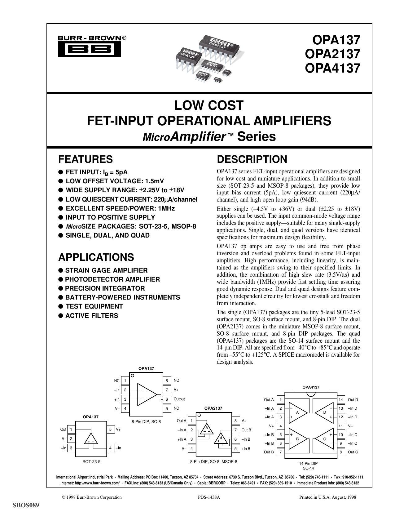 opa137-opa2137-opa4137-low-cost-fet-input-operational-amplifiers-microamplifier-tm-series.pdf
