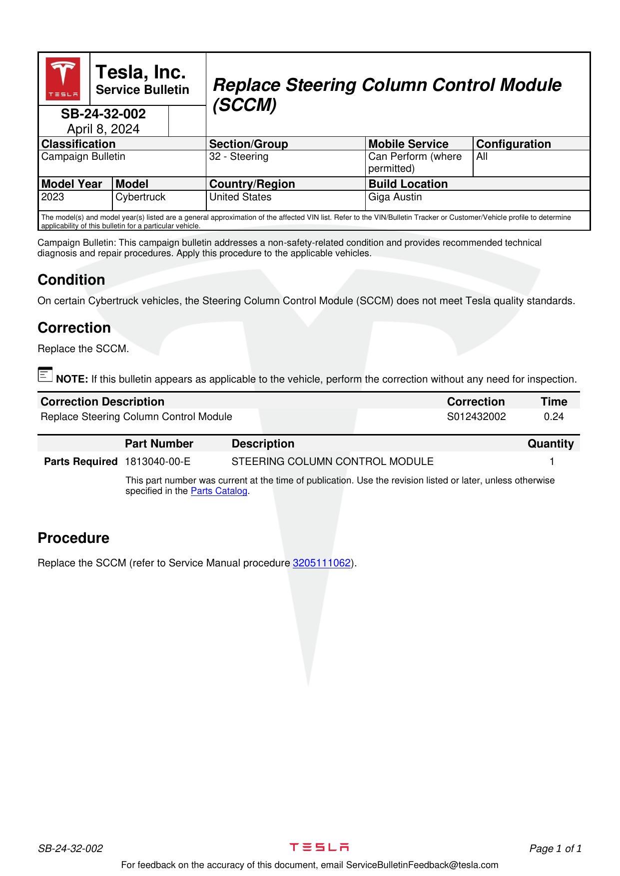 2023-tesla-cybertruck-service-bulletin-replace-steering-column-control-module-sccm.pdf